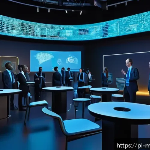 메타버스 페스티벌에서의 네트워킹 전략 - A vibrant virtual networking event in the metaverse, showcasing diverse professional avatars engaged...