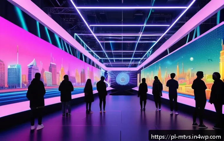 메타버스 페스티벌의 대중적인 의견 - A vibrant virtual festival scene inside a futuristic Metaverse environment set in Poland, featuring ...